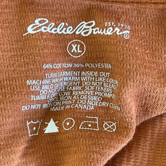 Eddie Bauer Zip Polo Shirt Size XL Orange Short Sleeve Pullover Streetwear - Picture 4 of 11